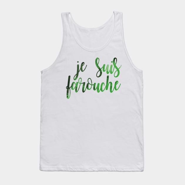 Je Suis Farouche Tank Top by byebyesally